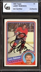 Larry Robinson Autographed Card (Montreal Canadiens)